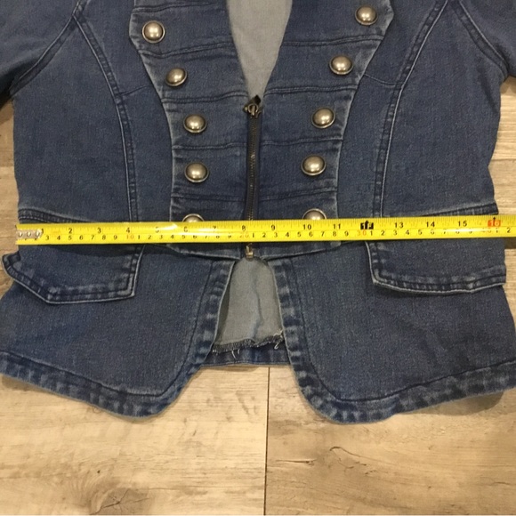 XX1 Denim Jean Jacket Single Breasted Zip Size Large - Picture 9 of 9